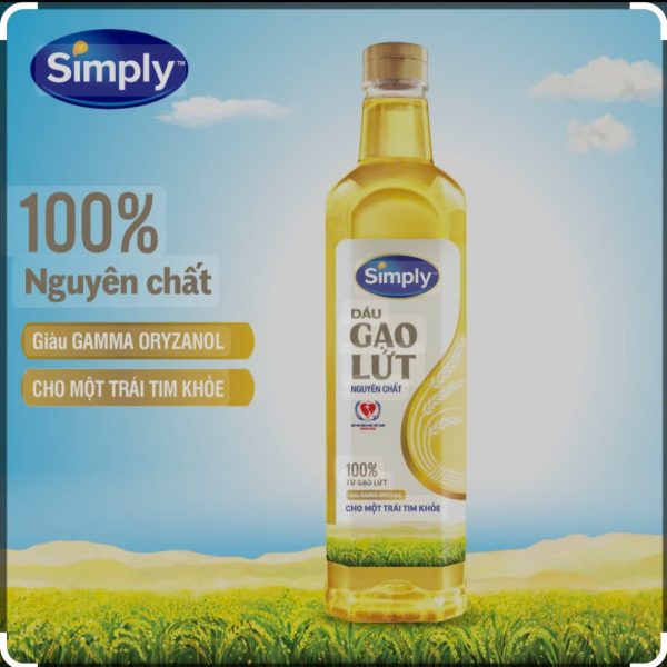 Dầu gạo lức Simply 1 lít